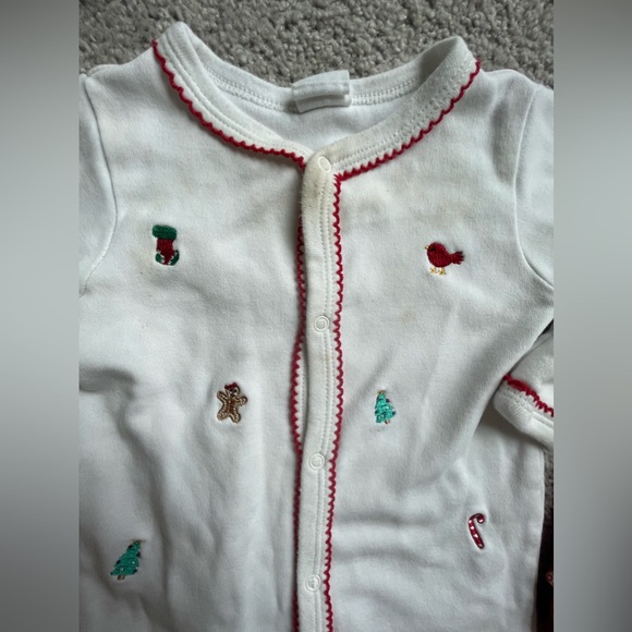 Honest Baby One Piece Christmas Pajamas Bundle Size 6-9m - Picture 2 of 7
